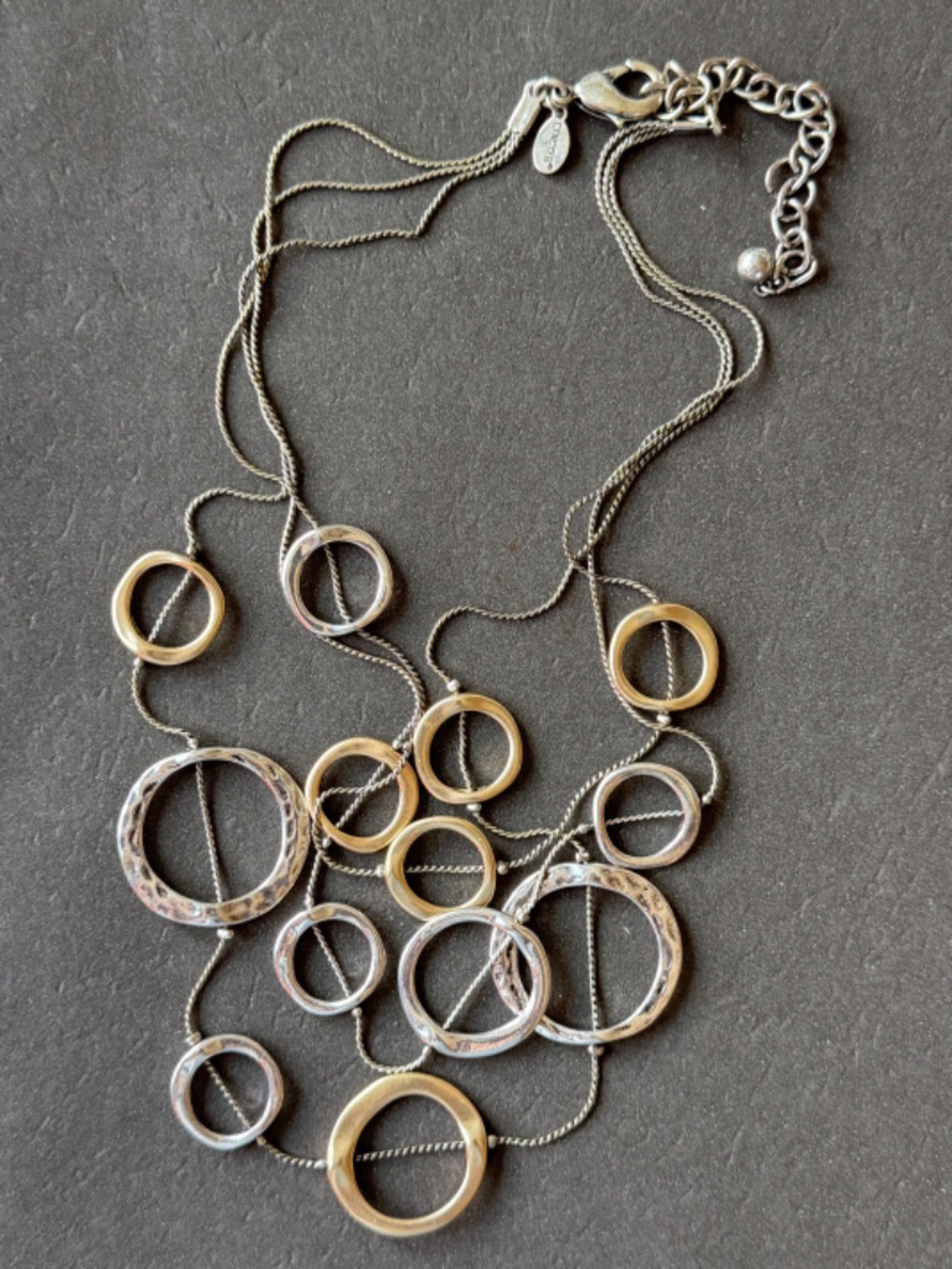 CHICO's Three Mixed Metal Geometric Statement Necklaces - Picture 10 of 12